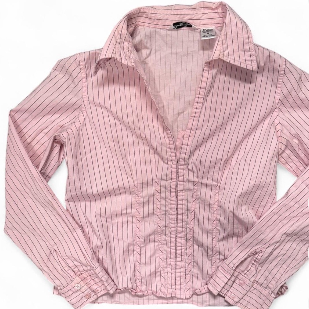 Y2K Striped Blouse - Picture 2 of 3